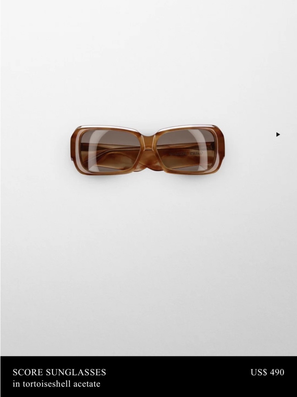 Phoebe Philo Score Sunglasses - Tortoise Brown